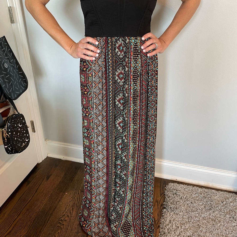 Geometric print, maxi